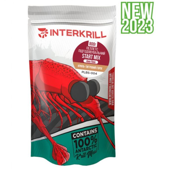 Пеллетс Interkrill Start Mix (4mm & 6mm) Криль-Тигровий Горіх - 800 г