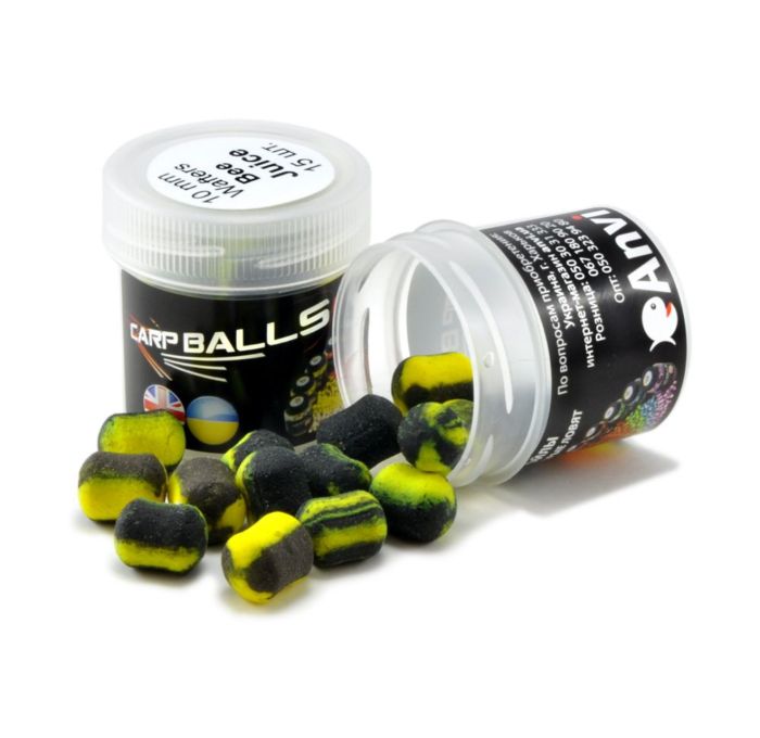 Бойли Carp Balls Wafters - Нейтральна плавучість - Ø10 мм - 15 шт/уп - Bee Juice (Бджолиний нектар)