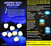 Кукурудза Enterprise Tackle - Світиться в темряві - Суха (Без діпу) - Neon Blue - 8 шт/уп