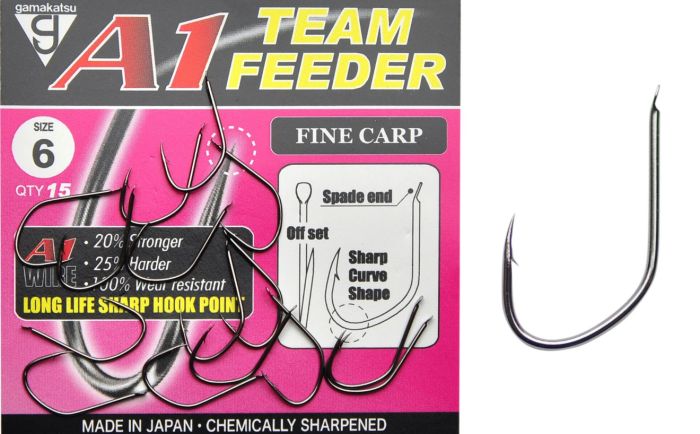 Гачок Gamakatsu A1 Team Feeder Fine Carp - 15 шт/уп