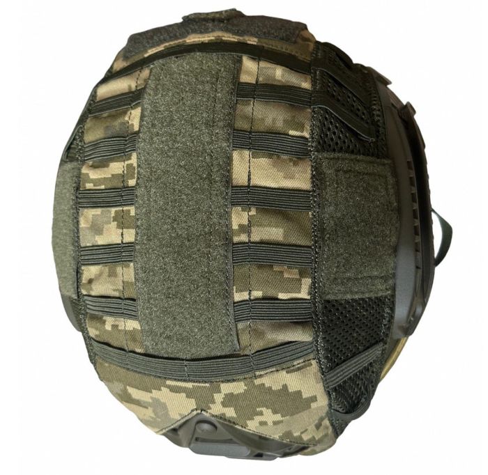 Каска-шолом - Каска-2М - Бойовий балістичний з високим обрізом - З чохлом на каску Піксель - Розмір L (57-59 см)