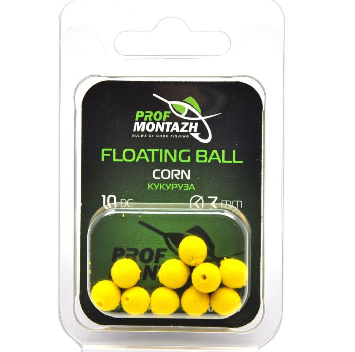 Насадка ароматизована Проф Монтаж Floating Ball - Плаваюча - Ø7 мм - Кукурудза "Corn" - 10 шт/уп