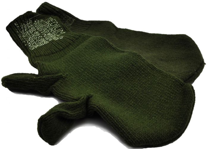 Рукавиці 3-х порожні - В'язані - НАТО - Вовна - Зелені