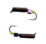 Мормишка Вольфрамова Володимирська Гвоздик - З кубиком хамелеон - 3 мм - 0.5 г - Темно-бордовий - Арт.595