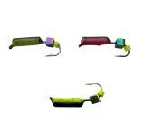 Мормишка Вольфрамова Володимирська Гвоздик - З кубиком хамелеон - 3 мм - 0.5 г - Чорно-червоно-жовтий - Арт.608