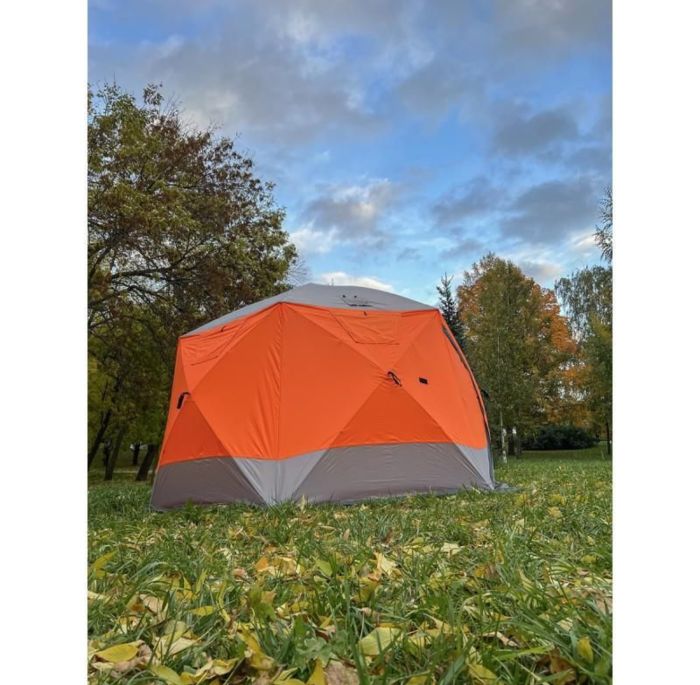 Палатка-куб зимовий чотиришаровий Mircamping 2022 - 8-місний - Мобільна лазня - З підлогою