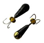 Мормишка Вольфрамова Володимирська "Коза з жовтою кулею+коронка" - 4 мм - 0.6 г - Арт.578