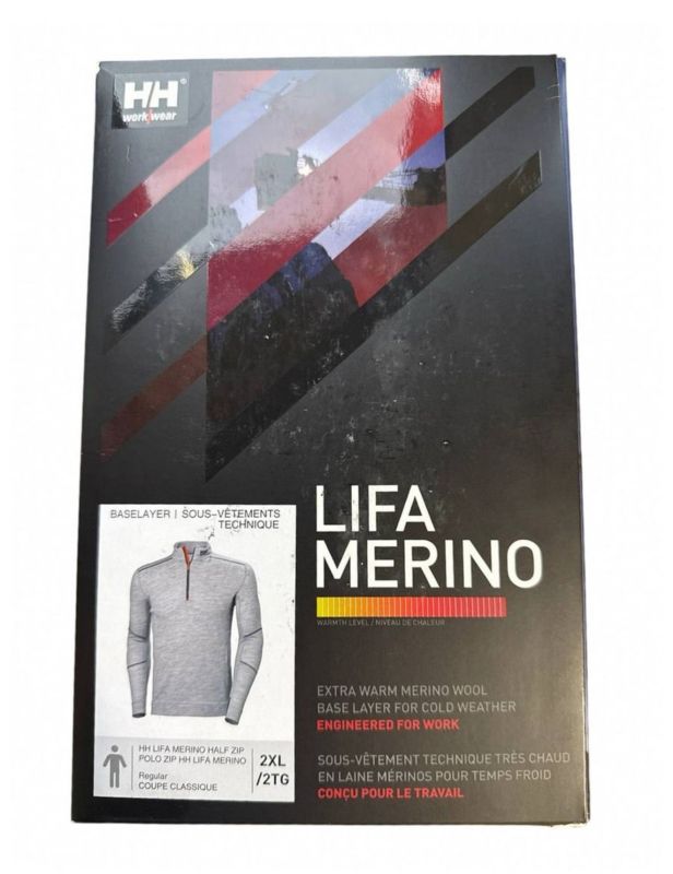 Термофутболка чоловіча Helly Hansen HH Lifa Merino Half Zip - Grey Melange