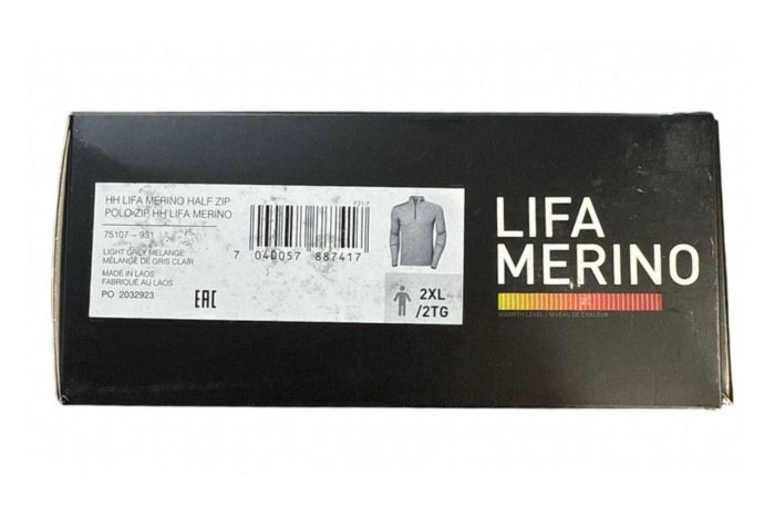 Термофутболка чоловіча Helly Hansen HH Lifa Merino Half Zip - Grey Melange