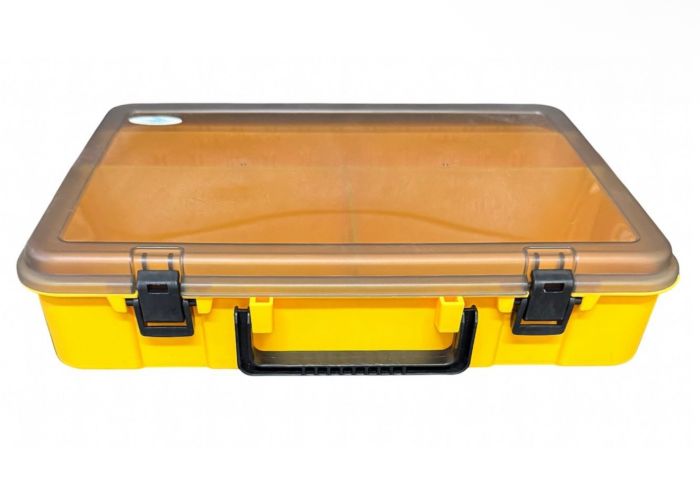 Коробка Briz 057 - Для рибальських снастей - 18 осередків - Жовта