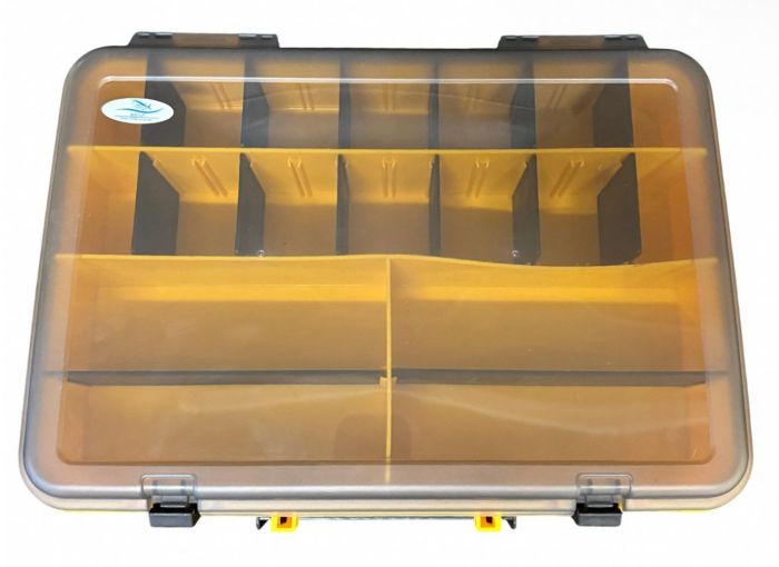 Коробка Briz 057 - Для рибальських снастей - 18 осередків - Жовта