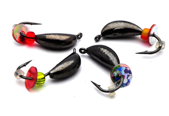 Мормишка Вольфрам Долька Часнику з бісером - Нікель - 10 шт./уп 1,89 г, Гачок №10