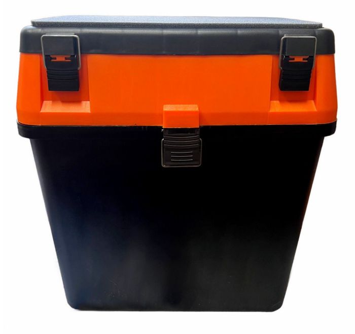 Ящик для зимової риболовлі - 18 л - 35x39x18 см. - Чорно-оранжевий - Україна