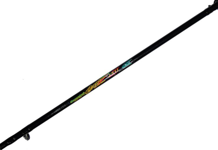 Спінінг Crocodile - З кільцями - Закрутка - Скловолокно - Чорний