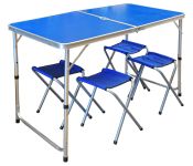 Стіл + 4 стільці Китай 60х120 - Синій