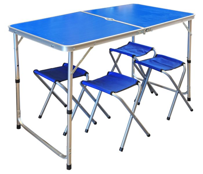 Стіл + 4 стільці Китай 60х120 - Синій