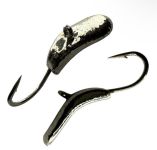 Мормишка вольфрамова - Уралка Перевертень - Прибалтика - Срібло - 10 шт/уп - 1 г, Гачок Kumho №14