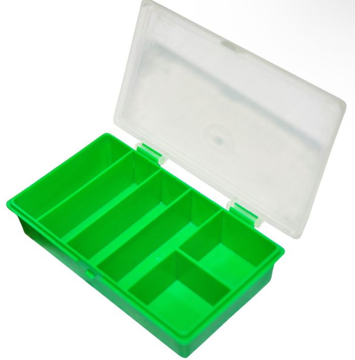 Коробка Fishing Box Energoteam - Twister Box 6 - 16x9x3, 5 см - Зелена