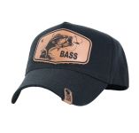 Кепка-трекерка Кентавр - Аплікація Fish BASS - 57-58 розмір - Коттон - Чорний