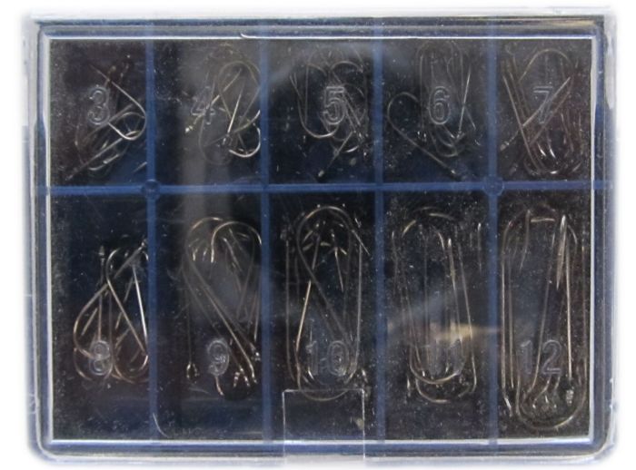 Набір гачків - Розміри 3-12 - 60 шт/уп - Чорний