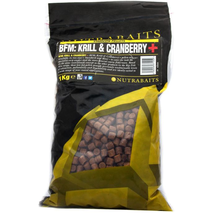 Пеллетс Nutrabaits BFM - Krill&Cranberry - Standart - 1 кг