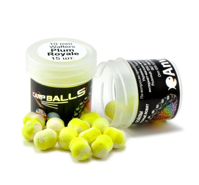 Бойли Carp Balls Wafters - Нейтральна плавучість - Ø10 мм - 15 шт/уп - Plum Royale (Слива)