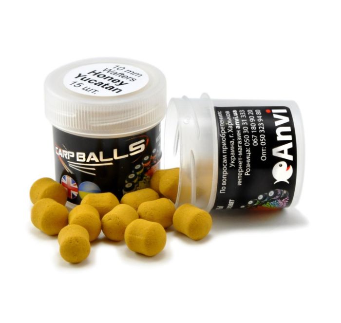 Бойли Carp Balls Wafters - Нейтральна плавучість - Ø10 мм - 15 шт/уп - Honey Yucatan (Мед)