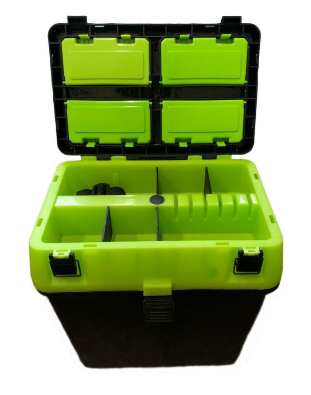 Ящик для зимової риболовлі - Чорний із салатовим - Україна
