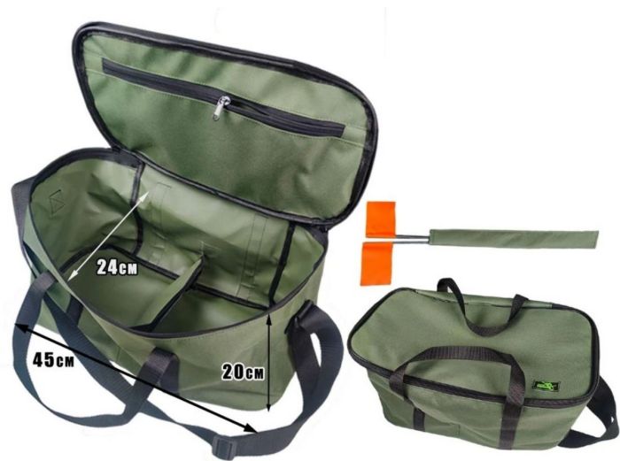 Сумка для жерлиць ПрофМонтаж - На 20 шт. - 45x24x20 см - Хакі