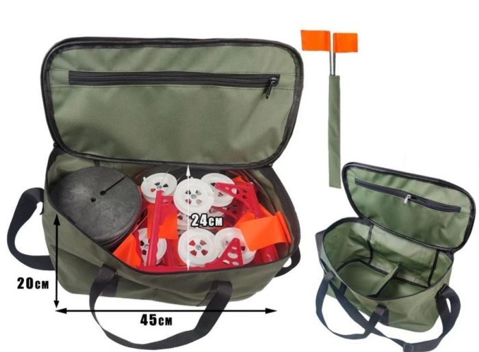 Сумка для жерлиць ПрофМонтаж - На 20 шт. - 45x24x20 см - Хакі