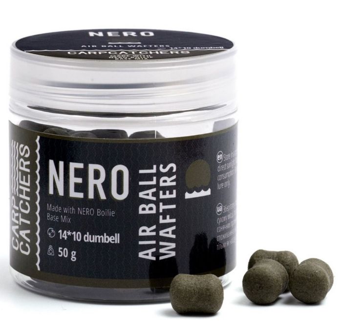 Бойли насадочні Carp Catchers Air Ball Wafters NERO Dumbell - Ø14х10 мм