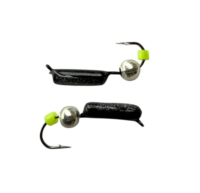 Мормишка Вольфрамова Володимирська Гвоздик - З кулькою срібло - 2 мм - 0.5 г - Чорний - Арт.635