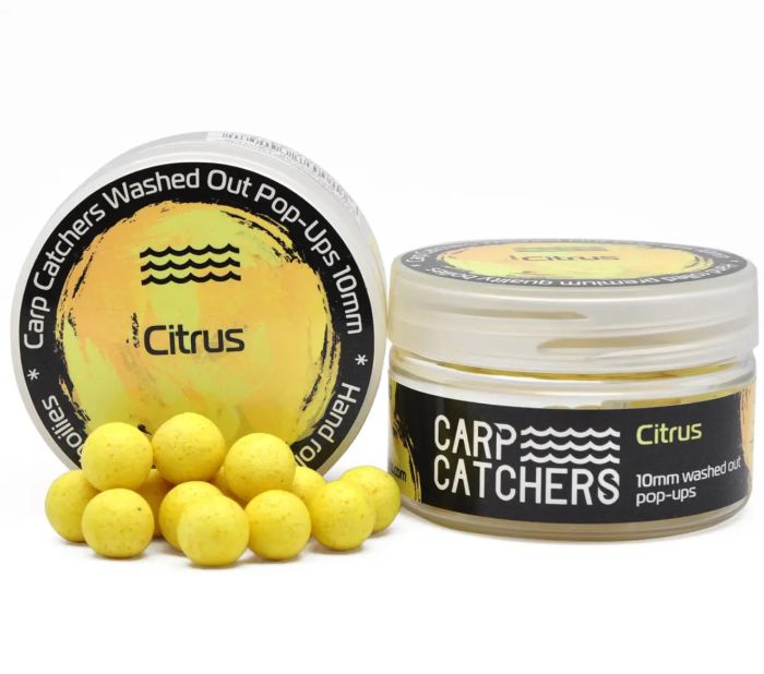 Бойли Carp Catchers Washed Out Pop Ups - Ø10 мм - 37-38 шт/уп - Citrus - Вимитий жовтий