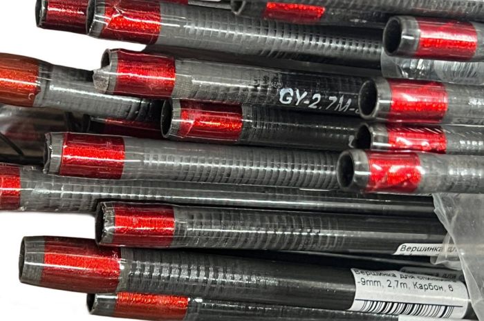 Вершинка для спінінга - Карбон - 8 кілець - 2.4 м - Посадковий ∅6 мм, Тест 1-10 г