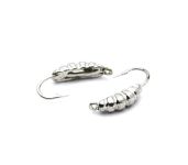 Мормишка Вольфрам Личинка - Темне срібло 0,35 г, Гачок №14