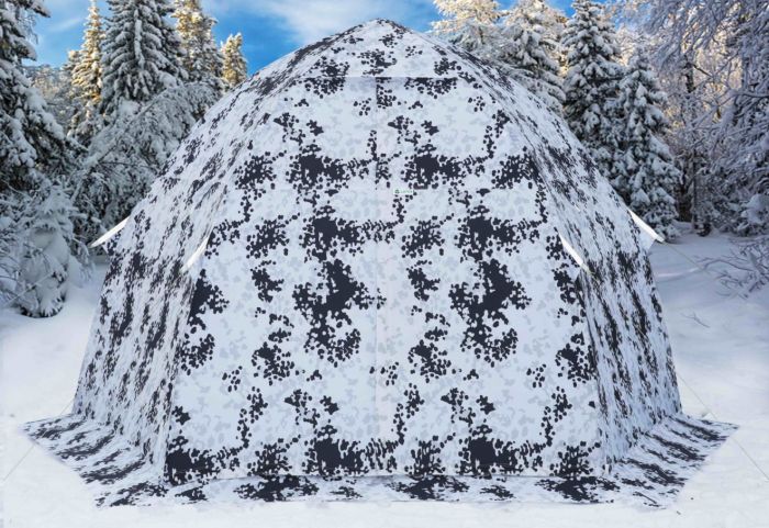 Палатка зимова Лотос 3 - Білий камуфляж