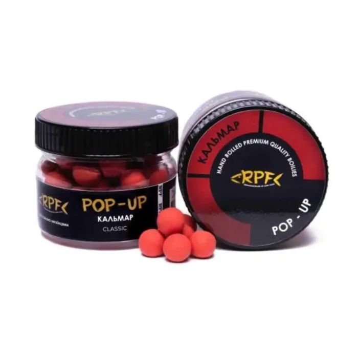 Бойли RPF Поп-ап Classic Однотонні Ø8 мм - Плаваючі - ПЕТ-банку 25 г - Кальмар