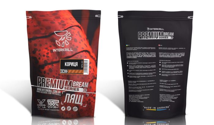 Підгодовування Interkrill Преміум - Серія Premium Baits - Лещ-Кориця - 1 кг