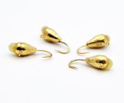 Мормишка Вольфрам Крапля з каменем - Золото - 1,04 г, Гачок №12