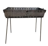 Мангал Вогник - Розкладний - Зі знімними ніжками - Сталь 3 мм - 64x28x15 см - На 12 шампурів