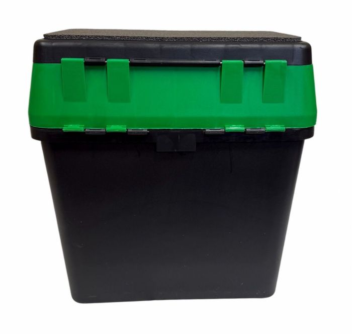 Ящик для зимової риболовлі - 18 л - 35x39x18 см - Чорно-зелений - Україна.