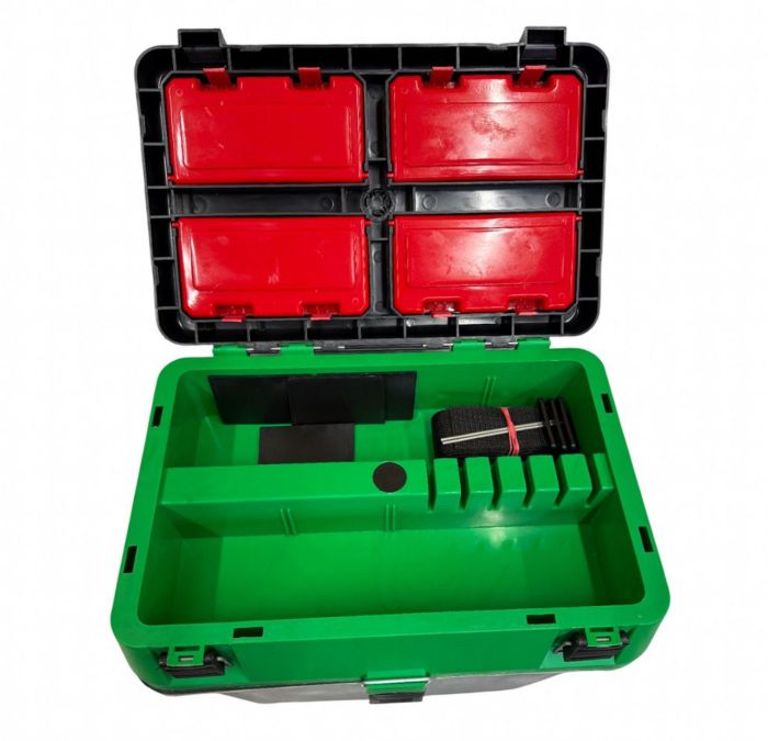 Ящик для зимової риболовлі - 18 л - 35x39x18 см - Чорно-зелений - Україна.