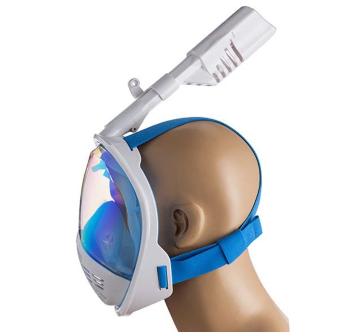 Маска для плавання - Повнолицева - Дзеркальна - M2068/SG7 - Розмір S/M - Cиній