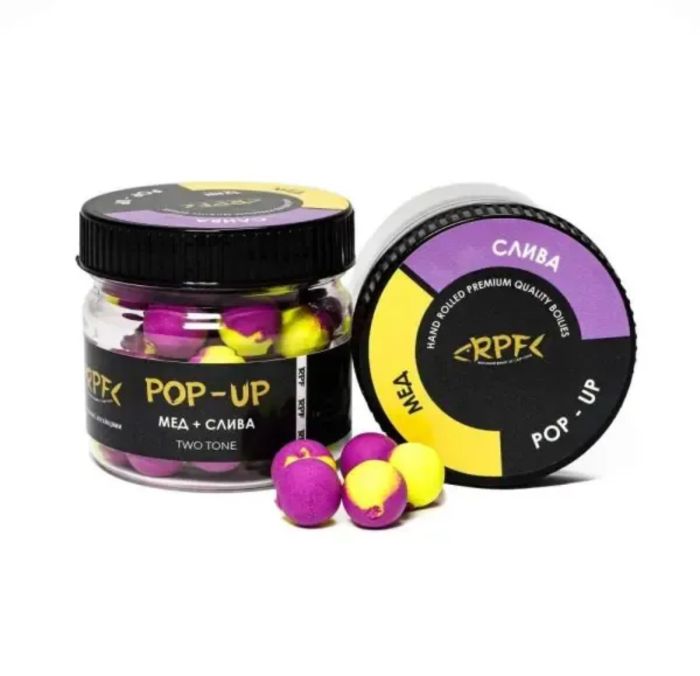 Бойли RPF Поп-ап Two Tone Двоколірні Ø10 мм - Мед+Слива