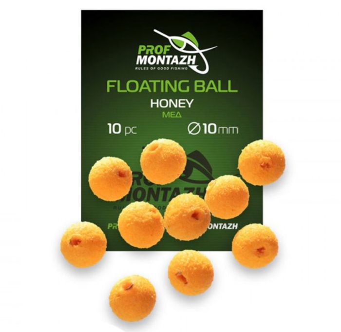 Насадка ароматизована ПрофМонтаж Floating Ball - 10 мм - Плаваюча - Мед (Honey) - 10 шт/уп