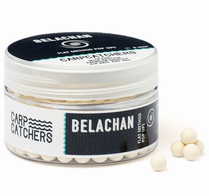 Бойли Carp Catchers Pop Ups Flat Method - Плаваючі - Ø6 мм - White - Belachan