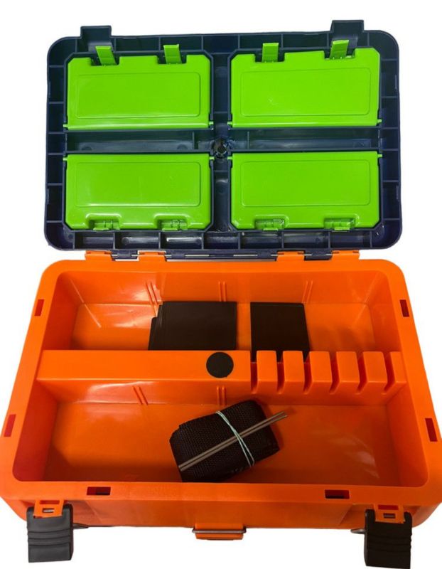 Ящик для зимової риболовлі - Синьо-помаранчевий - Україна.