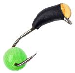 Мормишка Вольфрамова Володимирська "Уралочка з дзеркальцем золото з кулькою котяче око" - 2,5 мм - 0,4 г - Арт.345