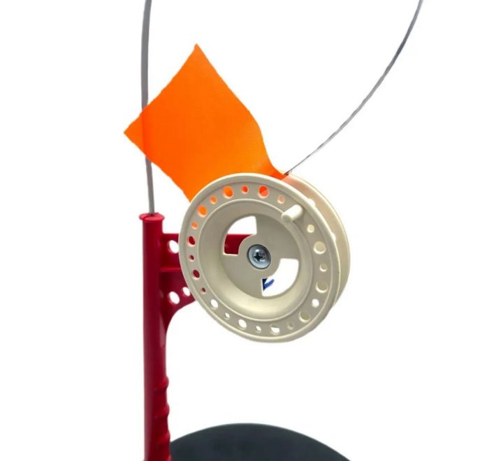 Зимовий набір: Жерлиця з гальмом не оснащена 10 шт. + Ящик зимовий 18 л - Чорно-салатовий