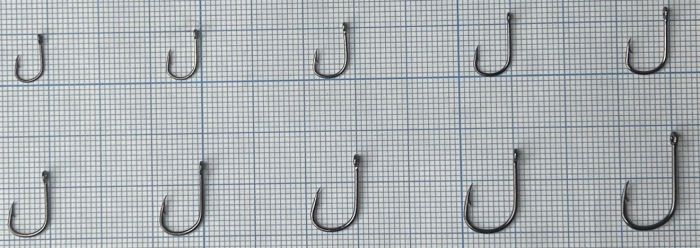 Набір гачків - Розміри 3-12 - 500 шт/уп - Чорний нікель